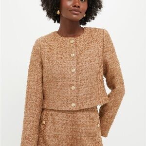 Hyacinth House Tan Tweed Keller Jacket XS
